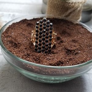 Gold tone cocktail ring